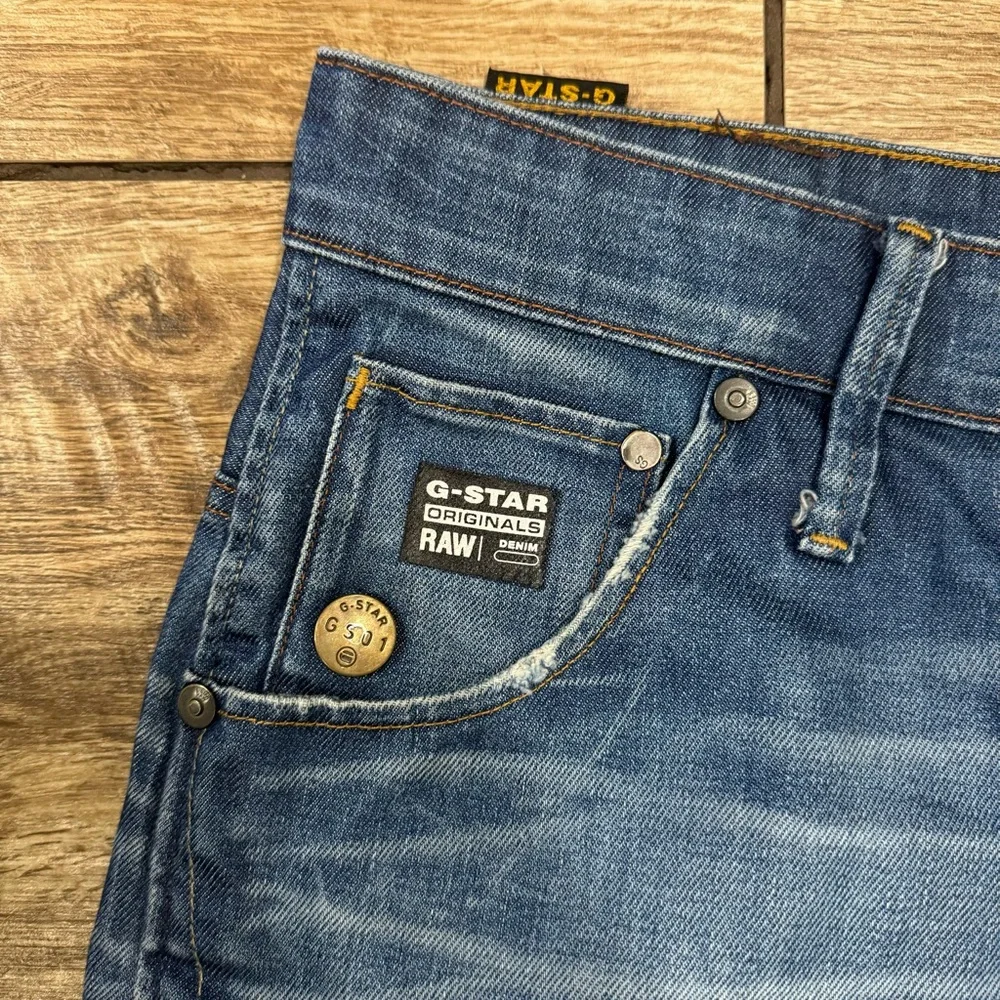 G-Star Originals RAW Denim Jeans Shorts Size 32 Distressed Shorts - Picture 4 of 14